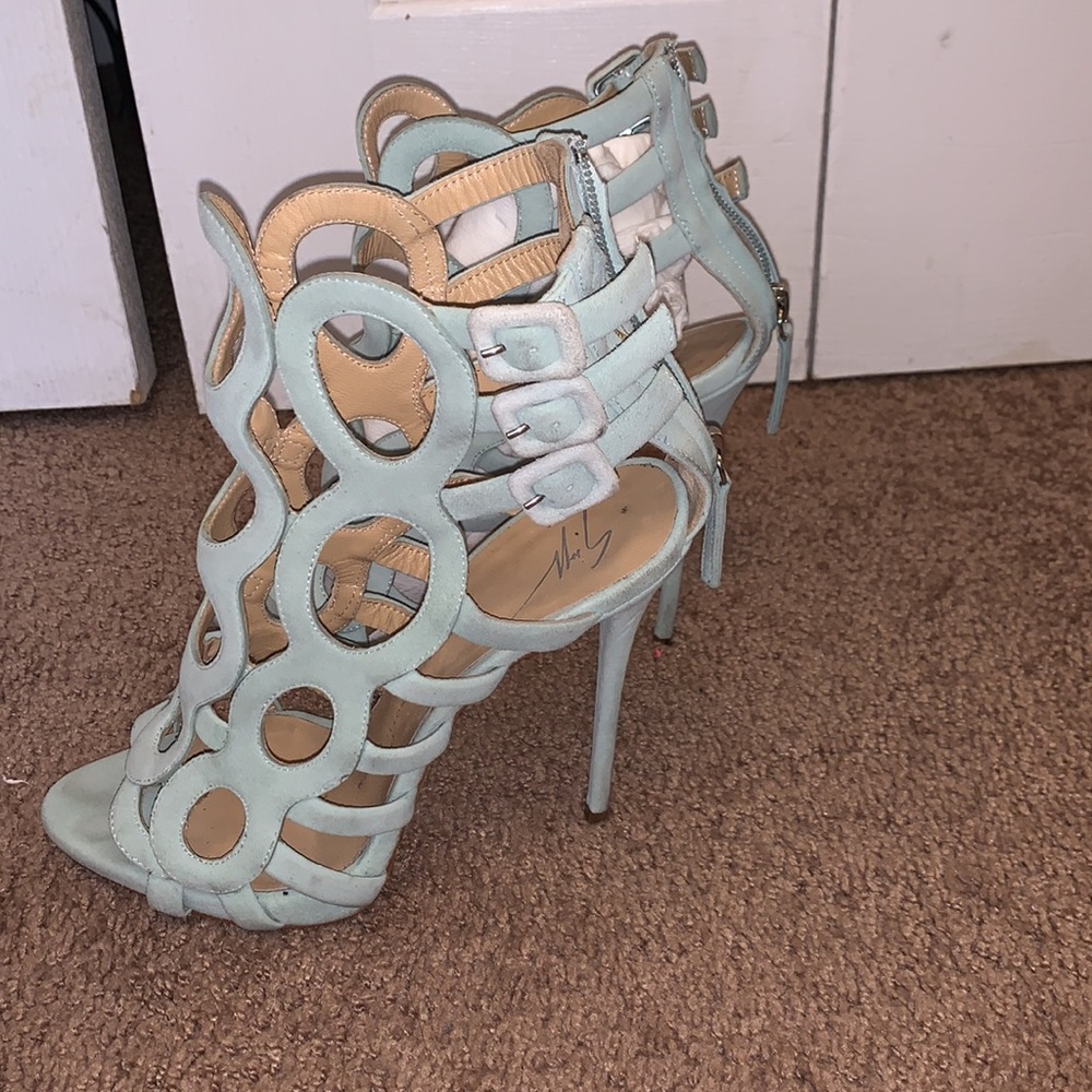 Giuseppe Zanotti blue Aqua cage heels - Picture 3 of 4